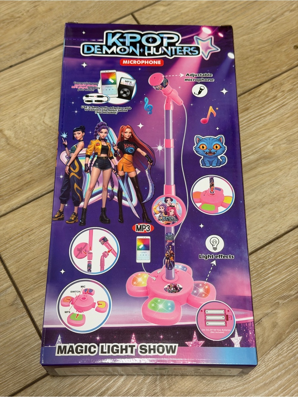 K-Pop Demon Hunters Kids Karaoke Microphone Stand Toy Set – New - Picture 4 of 6